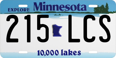 MN license plate 215LCS