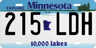 MN license plate 215LDH