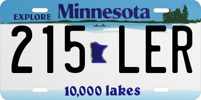 MN license plate 215LER