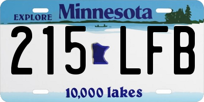 MN license plate 215LFB