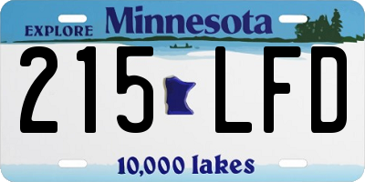 MN license plate 215LFD