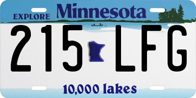 MN license plate 215LFG