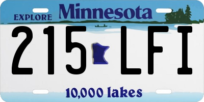 MN license plate 215LFI