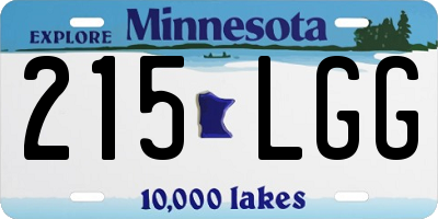 MN license plate 215LGG