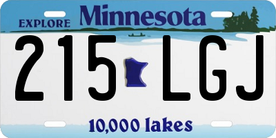 MN license plate 215LGJ