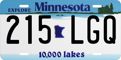 MN license plate 215LGQ