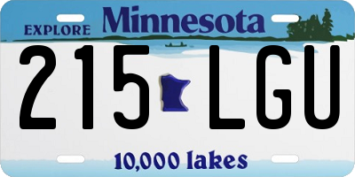 MN license plate 215LGU