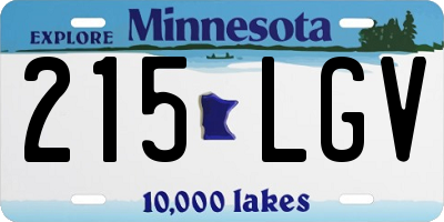 MN license plate 215LGV