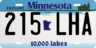 MN license plate 215LHA