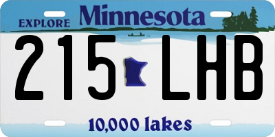MN license plate 215LHB