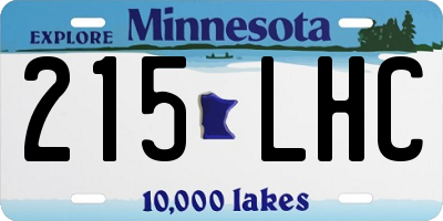 MN license plate 215LHC