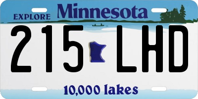 MN license plate 215LHD