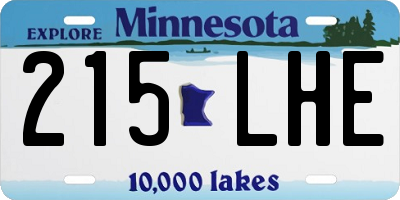 MN license plate 215LHE