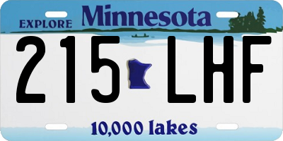 MN license plate 215LHF