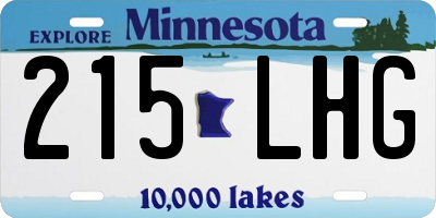 MN license plate 215LHG