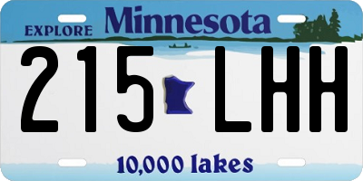 MN license plate 215LHH