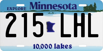 MN license plate 215LHL