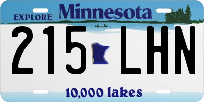 MN license plate 215LHN