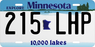 MN license plate 215LHP