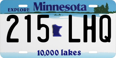 MN license plate 215LHQ