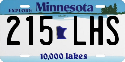 MN license plate 215LHS