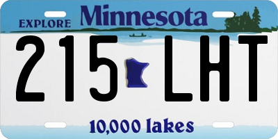 MN license plate 215LHT