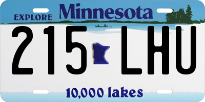 MN license plate 215LHU
