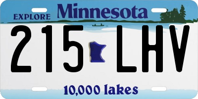 MN license plate 215LHV