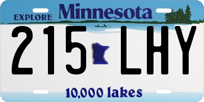 MN license plate 215LHY