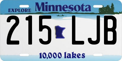 MN license plate 215LJB