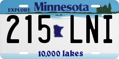 MN license plate 215LNI
