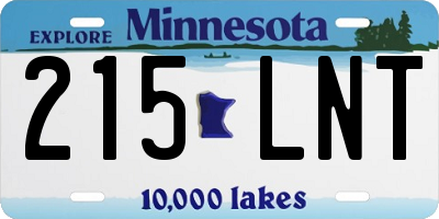 MN license plate 215LNT