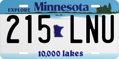 MN license plate 215LNU