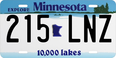 MN license plate 215LNZ