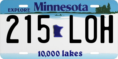 MN license plate 215LOH