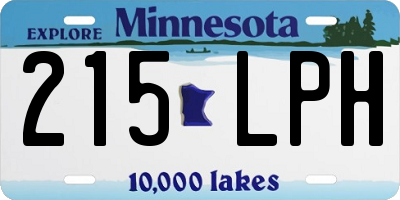 MN license plate 215LPH