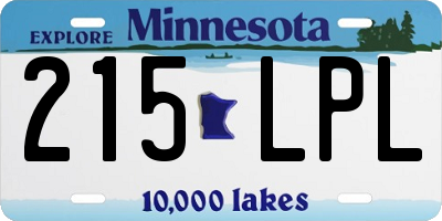 MN license plate 215LPL