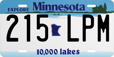 MN license plate 215LPM
