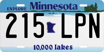 MN license plate 215LPN