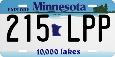 MN license plate 215LPP