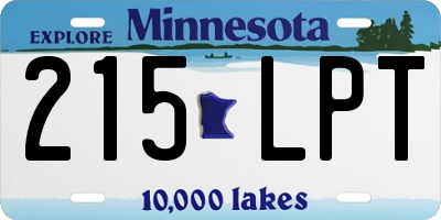 MN license plate 215LPT