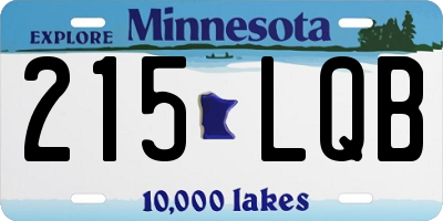 MN license plate 215LQB