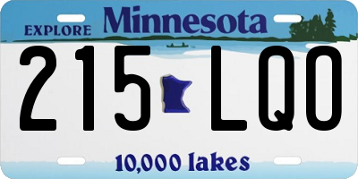 MN license plate 215LQO