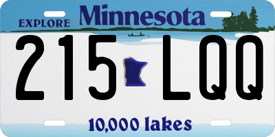 MN license plate 215LQQ
