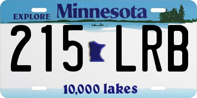 MN license plate 215LRB