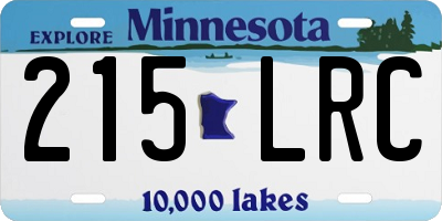 MN license plate 215LRC