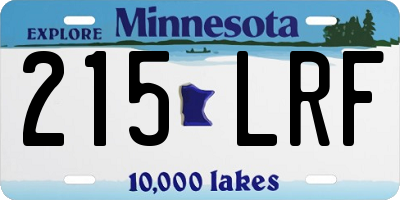 MN license plate 215LRF