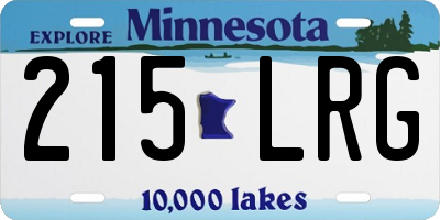 MN license plate 215LRG