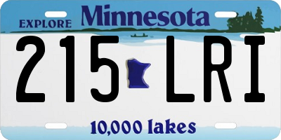 MN license plate 215LRI
