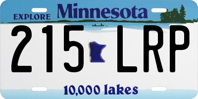 MN license plate 215LRP